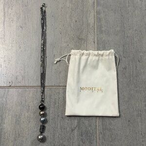 Modital Bijoux Mixed Metal Beaded Chain Statement Necklace